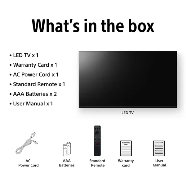 Sony 108 cm (43) BRAVIA 2 II 4K Ultra HD Smart LED Google TV K-43S22BM2 (Black)