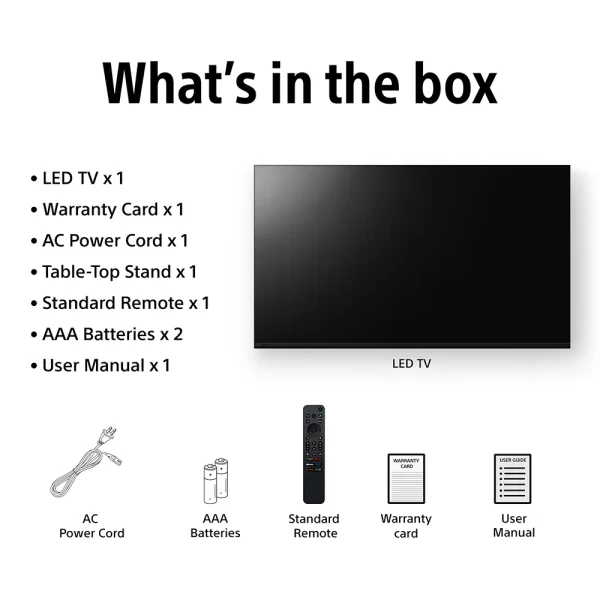 Sony 126 cm (50) BRAVIA 2 II 4K Ultra HD Smart LED Google TV K-50S25M2 (Black)