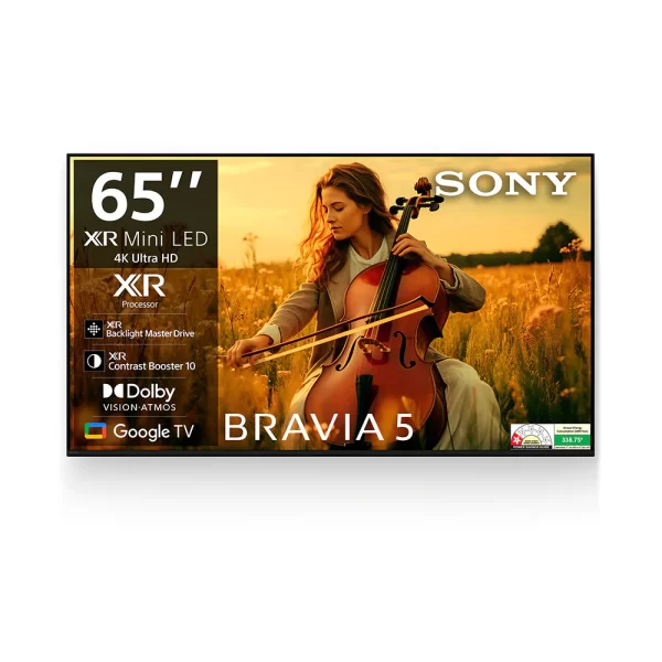 Sony 164 cm (65) BRAVIA 5 4K Ultra HD AI Technology Smart Mini LED Google TV K-65XR55A (Black)