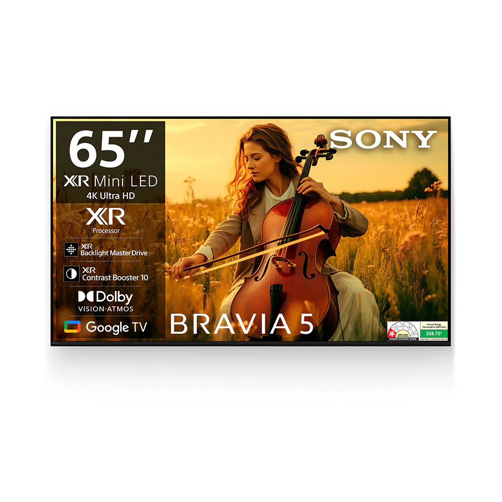 Sony 164 cm (65) BRAVIA 5 4K Ultra HD AI Technology Smart Mini LED Google TV K-65XR55A (Black)