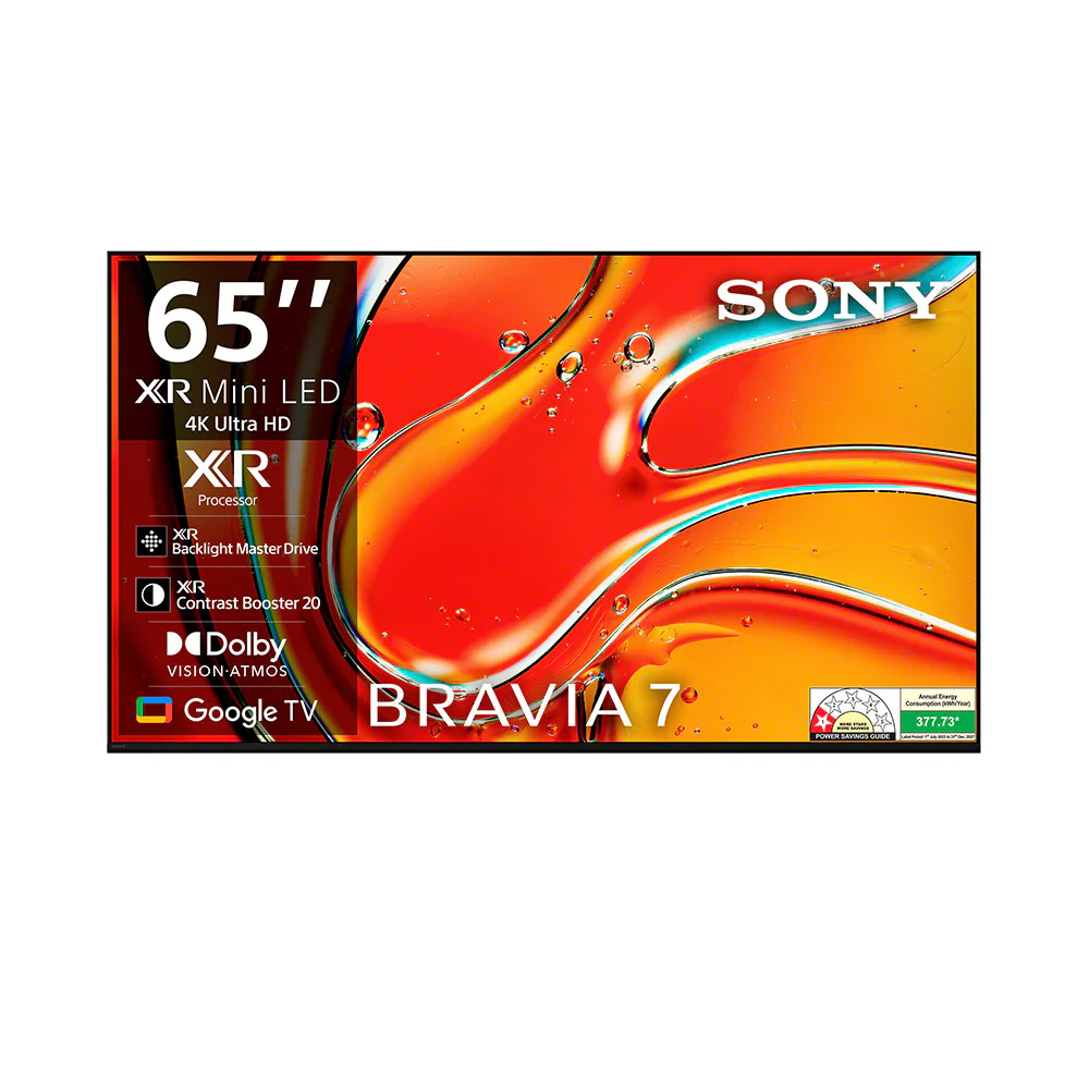 Sony BRAVIA 7 Series 164 cm (65) 4K Ultra HD AI Smart Mini LED Google TV K-65XR70 (Black)