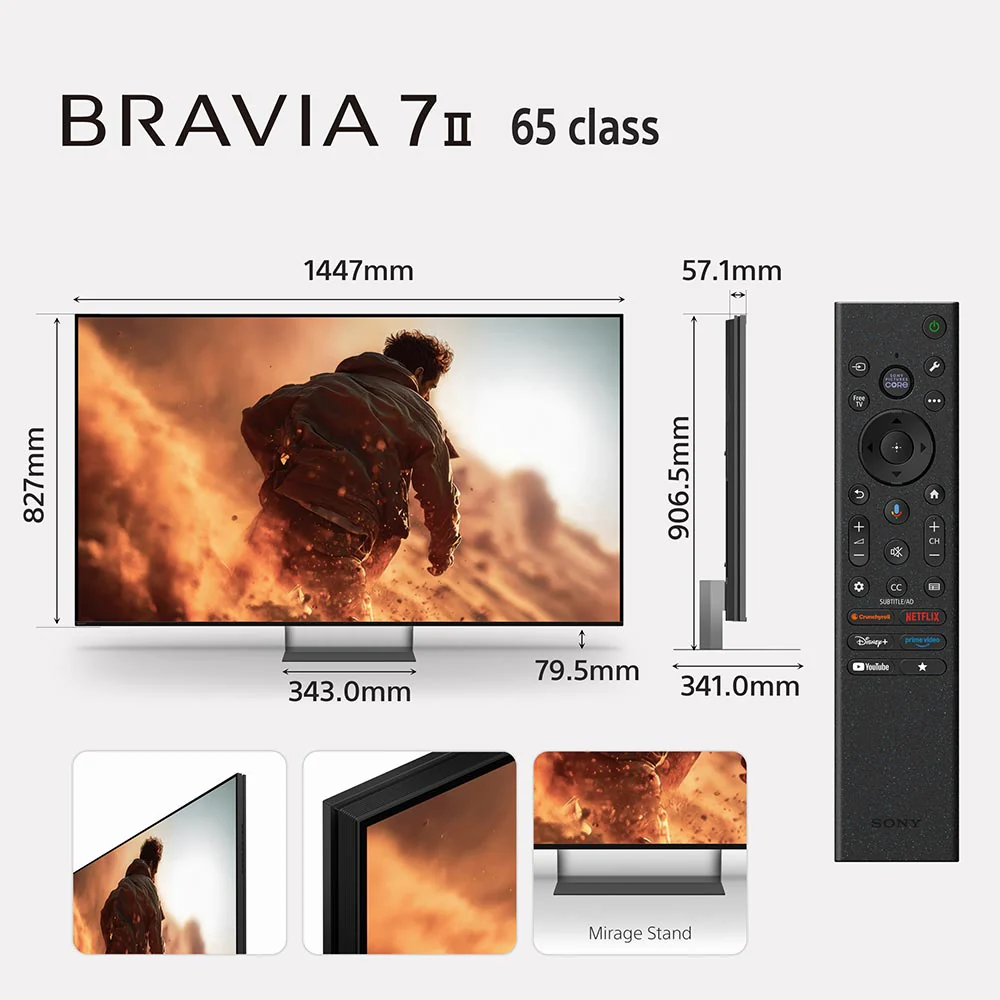 Sony BRAVIA 7II True RGB Series 165 cm (65 Inch) TV, AI XR Powered 4K Ultra HD (3840 x 2160) 120HZ Smart RGB LED Google TV, K-65XR70M2 (Black) - Image 4