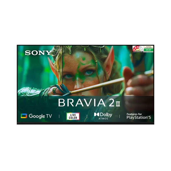 Sony 108 cm (43 inches) BRAVIA 2 II 4K Ultra HD Smart LED Google TV K-43S25M2 (Black)