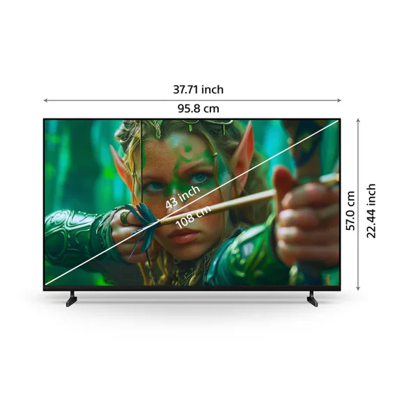 Sony 108 cm (43) BRAVIA 2 II 4K Ultra HD Smart LED Google TV K-43S25M2 (Black)