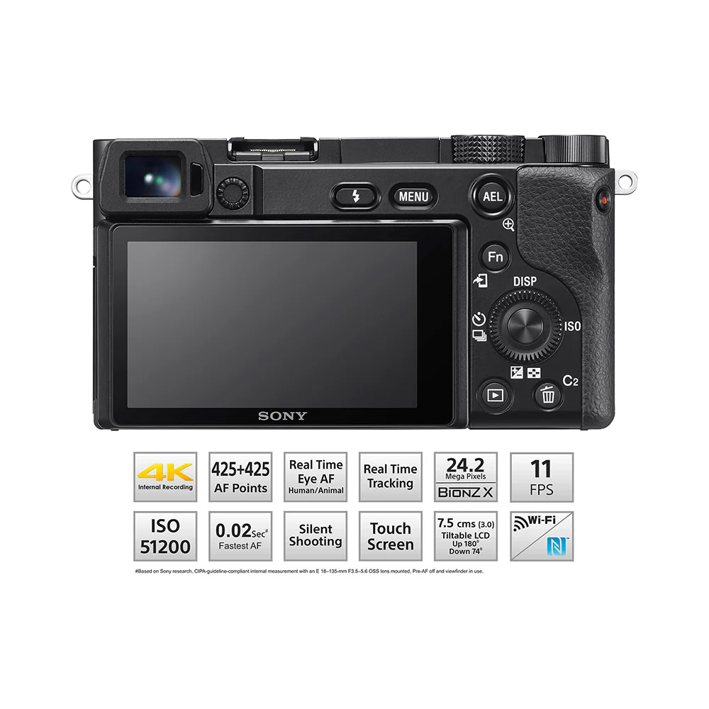 Sony Alpha 6100 APS-C Camera with fast AF (ILCE-6100) | 24.2 MP Mirrorless Camera, 11 FPS, 4K/30p - Image 2