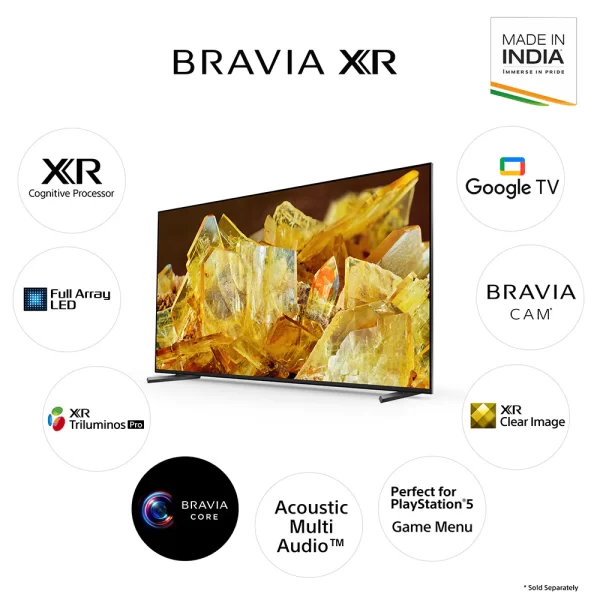 Sony XR-55X90L Bravia 139 cm (55) XR Series 4K Ultra HD Smart Full array LED Google TV (Black)