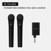 Sony ULTMIC1 Wireless Microphone for Karaoke with 20 Hour Battery, Includes Two Wireless Mics and Receiver (UOULTMIC1)