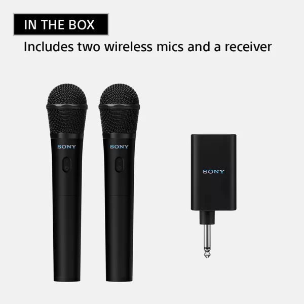 Sony ULTMIC1 Wireless Microphone for Karaoke with 20 Hour Battery, Includes Two Wireless Mics and Receiver (UOULTMIC1)