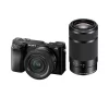 Sony Alpha ILCE-6100X 24.2 MP Mirrorless Digital SLR Camera with SELP16502 Power Zoom & SEL55210 Lens, APS-C Sensor, Fast Auto Focus,Real-time Eye AF,Real-time Tracking, Vlogging & Content Creation -Black
