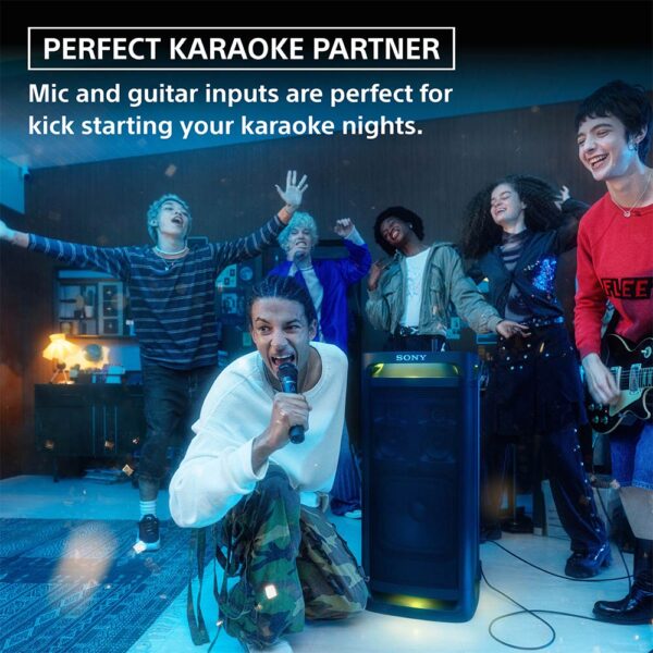 Sony ULT TOWER9 (SRS-ULT900)|Wireless,Bluetooth Party Speaker with Massive Bass,360°Sound & Party Lights,25hr Playtime,Karaoke, TouchPanel, Built in Power Bank, TV Sound Booster, Get Wireless Dual ULTMIC1