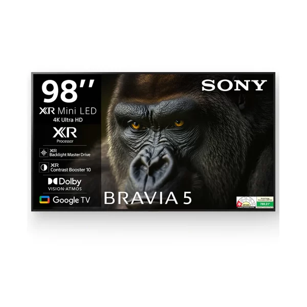 Sony 248 cm (98) BRAVIA 5 4K Ultra HD AI Technology Smart Mini LED Google TV K-98XR55A (Black)