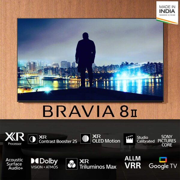 Sony 164 cm (65) BRAVIA 8 II 4K Ultra HD AI Technology Smart OLED Google TV K-65XR80M2 (Black)