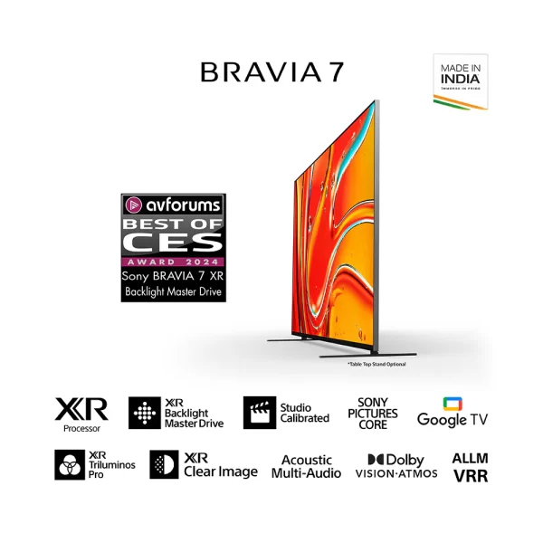 Sony BRAVIA 7 Series 189 cm (75) 4K Ultra HD AI Smart Mini LED Google TV K-75XR70 (Black)