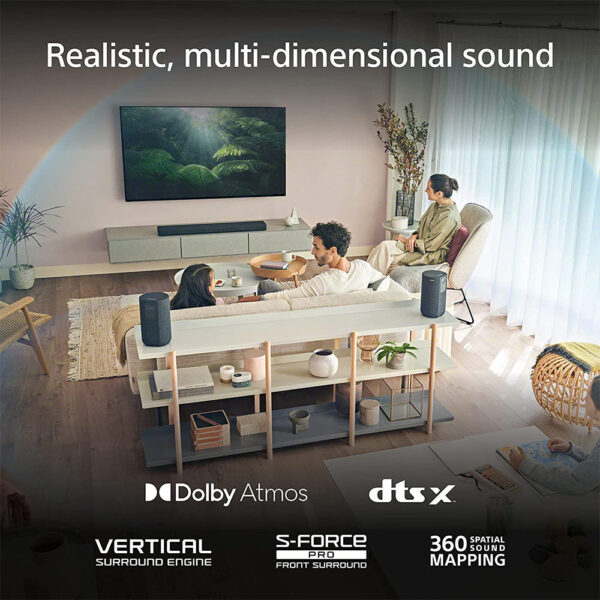 Sony HT-A3000 5.1.ch 360 SSM and Dolby Atmos Soundbar Home Theatre System with Wireless subwoofer SA-SW7 and Rear Speaker SA-RS5S(Hi Res & 360 Reality Audio, Bluetooth,Google/Alexa)