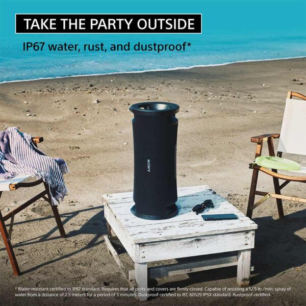 Sony ULT FIELD 7 Wireless Bluetooth Portable Speaker with 30H Battery life, ULT button(2 Modes) for Massive Bass,Comfortable Handle,Colourful Light,Powerbank,Waterproof,Dustproof,Karaoke,Party Connect