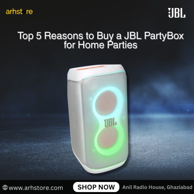 JBL PartyBox Ultimate speaker with DJ lights at a home party in India