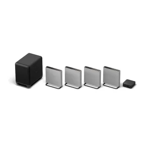 Sony Bravia Theatre Quad(HT-A9M2+ SA-SW5) Premium Home Theatre System with 360SSM,Multi Dimensional Sound with Wireless Subwoofer SW5 (IMAX,Dolby Atmos/DTSx,360RA,Voice Zoom3,Alexa & Google,8K/4K HDR),Grey
