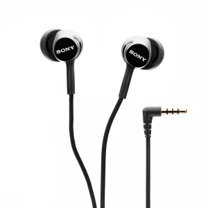 Sony MDR-EX155AP in-Ear Headphones with Mic and Tangle Free Cable (Black)