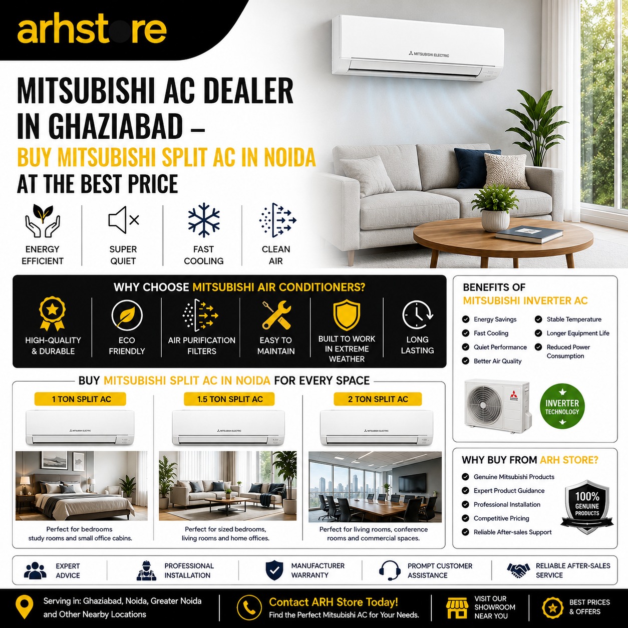 Why Choose an Authorized Mitsubishi AC Dealer in Ghaziabad?