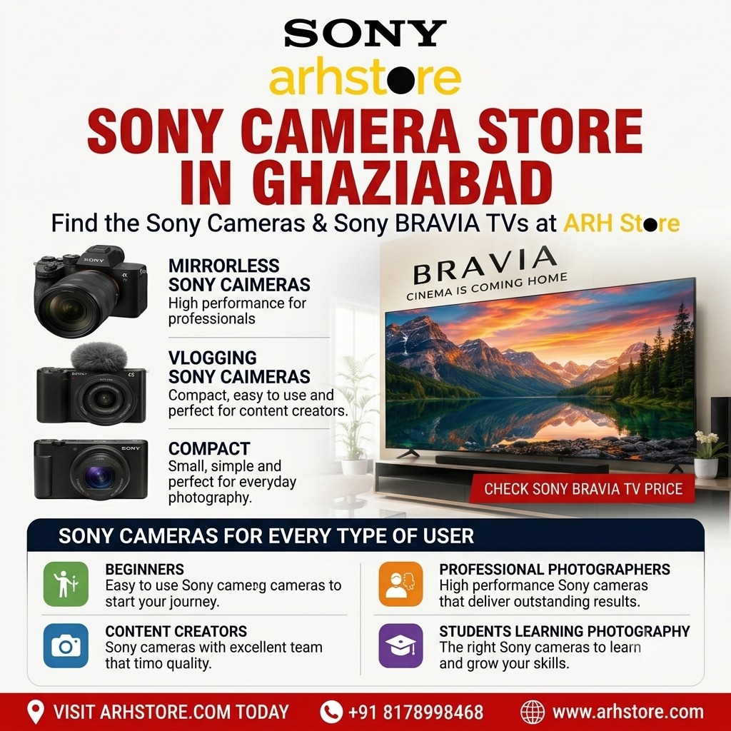 Sony Camera Store in Ghaziabad – Find the Sony Cameras & Sony BRAVIA TVs at ARH Store